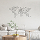 SUPERDANT World Map Wall Decals Abstract Geometric Wall Decor 3D Map Wall Stickers DIY Decor Art Decals for Home Bedroom Living Room Office Decoration DIY-WH0377-094-5