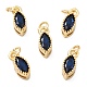 Real 18K Gold Plated Brass Micro Pave Cubic Zirconia Charms ZIRC-L100-078G-01-1