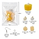 Kit de fabricación de aretes colgantes diy con tema de comida de simulación DIY-YW0004-61-3