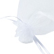 オーガンジー バッグ ジュエリー収納ポーチ  結婚式の好意パーティー メッシュ巾着ギフト バッグ  ホワイト  15x10cm OP-YW0001-01D-02-3