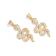 Ottone micro spianare pendenti zirconi&nbsp;ZIRC-G165-09G-1