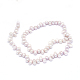 Hilos de perlas de agua dulce cultivadas naturales teñidas PEAR-L021-14B-2