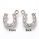 Tibetan Style Alloy Charms X-TIBEP-T002-81AS-RS-1