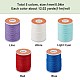 Sunnyclue 5 rollos 5 colores cordón de poliéster encerado redondo YC-SC0001-02-2