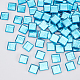 Olycraft ガラスカボション  モザイクタイル  家の装飾やdiyの工芸品  正方形  ブルー  14.5~15x14.5~15x3.5~4.5mm  約200g/ボックス GGLA-OC0001-09B-4