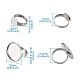 Fashewelry regolabile 304 anello per dito in acciaio inossidabile componenti STAS-FW0001-01-7