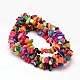 Natural Chip Dyed Shell Bead Strands X-G-L454-10-2