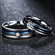 День святого Валентина кольцо на палец из титановой стали с фианитом RJEW-BB18930-8-4