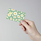 PVC プラスチック防水カード ステッカー  銀行カードの装飾用の粘着カードスキン  長方形  花  186.3x137.3mm DIY-WH0432-011-5