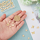 SUPERFINDINGS 50Pcs 5 Styles Real 14K Gold Plate Brass Charms Pendants Flower Clover Charms Butterfly Jewelry Pendants for Jewelry Making and Craft，Hole：0.8~1.2mm KK-FH0004-69-3