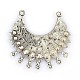 Antique Silver Tone Alloy Resin Chandelier Links PALLOY-J354-01AS-2