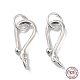 925 Sterling Silver S Shape Clasps X-STER-A009-17-1