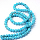 Chapelets de perles rondes en verre peint de cuisson DGLA-Q019-8mm-76-3