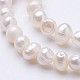Fili di perle di perle d'acqua dolce coltivate naturali PEAR-F004-13-3