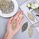 PandaHall Elite 60 pcs 3 Colors Tibetan Style Iron Oval Filigree Charm Pendant Link Connectors for Earring Necklace Jewelry DIY Craft Making IFIN-PH0024-01-3