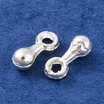 Encantos de aleación, caída del extensor de cadena, lágrima, plata, 7x2.5mm, agujero: 1.3 mm