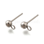 201 фурнитура для сережек-гвоздиков из нержавеющей стали STAS-R156-01P-05