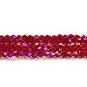 Прозрачные стеклянные бусины гальваническим пряди GLAA-F029-3mm-D27