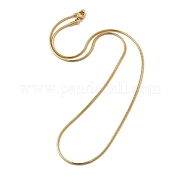 Ion Plating(IP) 304 Stainless Steel Square Snake Chain Necklaces STAS-A066-07-03G