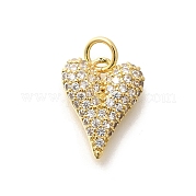 Латунные микропаве прозрачные подвески с фианитом KK-L225-035G
