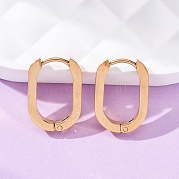 Серьги-кольца Huggie Hoop из нержавеющей стали 304 STAS-H156-11A-G