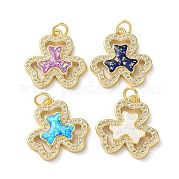 Латунные микропаве прозрачные подвески с фианитом KK-C045-30G