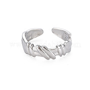 304 Stainless Steel Empaistic Open Cuff Rings RJEW-N038-044P