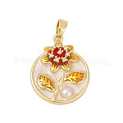 Латунные микро проложить кубического циркония подвески KK-U068-08G-02