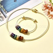 Браслеты и ожерелья из натуральных драгоценных камней rondelle chakra G-P561-01G-03