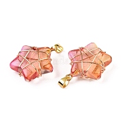 Подвески lampwork GLAA-T023-06H