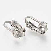 304 Stainless Steel Clip-on Earring Settings STAS-T037-01