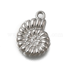 Anhänger aus 304 Edelstahl, Charme mit Ozeanmotiv, Anlaufschutz, Schalenform, 13.5x9.5x2 mm, Bohrung: 1.2 mm