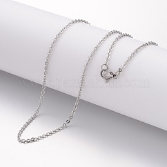 Collana in acciaio inossidabile 304 anti-ossidazione, catene portacavi, con fermagli di lobster , colore acciaio inossidabile, 17.72 pollice (45 cm), 1.5mm