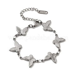 Bracelets à maillons en acier inoxydable 304 pour femmes&nbsp;LS-BJEW-Q041-01C-P