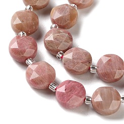 Chapelets de perles en rhodonite naturelle&nbsp;G-C116-A179-01B