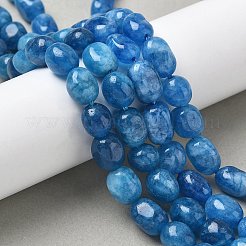 Billes de jade naturelles de teint en malaisades teintes&nbsp;G-P528-I13-01