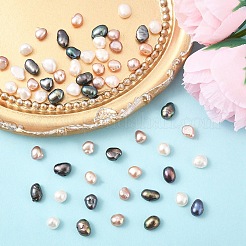 10 perles de culture d'eau douce naturelles&nbsp;PEAR-YW0001-07C
