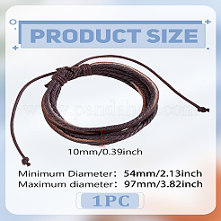 1 bracelet tressé multi-brins en cuir PU pour homme&nbsp;BJEW-LP0003-37A