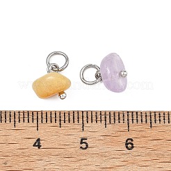 15pcs pendentifs de pierres précieuses naturelles et synthétiques&nbsp;PALLOY-JF05357-02