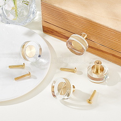 4 Stück Schranktürknöpfe aus Glas und Messing&nbsp;FIND-GO0003-97