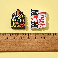 5 Stück 5 Stile Muttertags-Silikonperlen&nbsp;SIL-FS0001-05