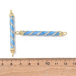 Verbindungsanhänger mit Mikropavé aus Messing mit durchsichtigen Zirkonia-Steinen&nbsp;KK-C143-50G-01