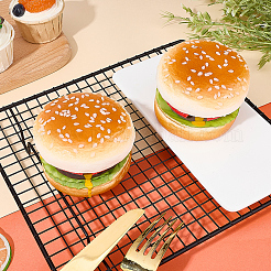 2 pz modello di hamburger in pelle PU per esposizione di cibo&nbsp;AJEW-SC0004-15A