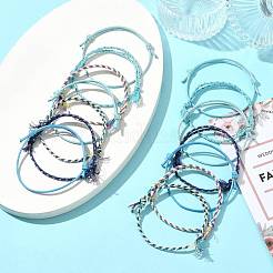 14 ensemble de bracelets en cordon de coton 7 couleurs pour hommes et femmes&nbsp;BJEW-FS00025-02