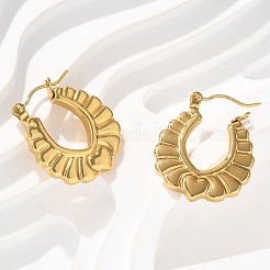 Boucles d'oreilles créoles en acier inoxydable 304 pour femmes&nbsp;EJEW-L296-051G
