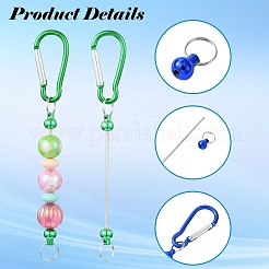 10 Stück 5 Farben Aluminium Kletterkarabiner&nbsp;AJEW-YW0001-22