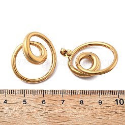 Orecchini a bottone in acciaio inossidabile 304&nbsp;EJEW-D319-02G