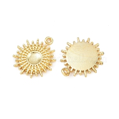 Cabochon-Fassungen für Sonnenanhänger aus Messing&nbsp;KK-H093-12G