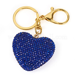 Handgemachte Polymer Clay Strass Herz Schlüsselanhänger&nbsp;KEYC-TAC00068-02