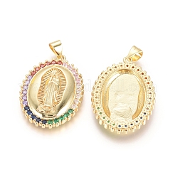 Pendentifs avec zircon cubiques à micro-pavés en laiton&nbsp;KK-I657-46G